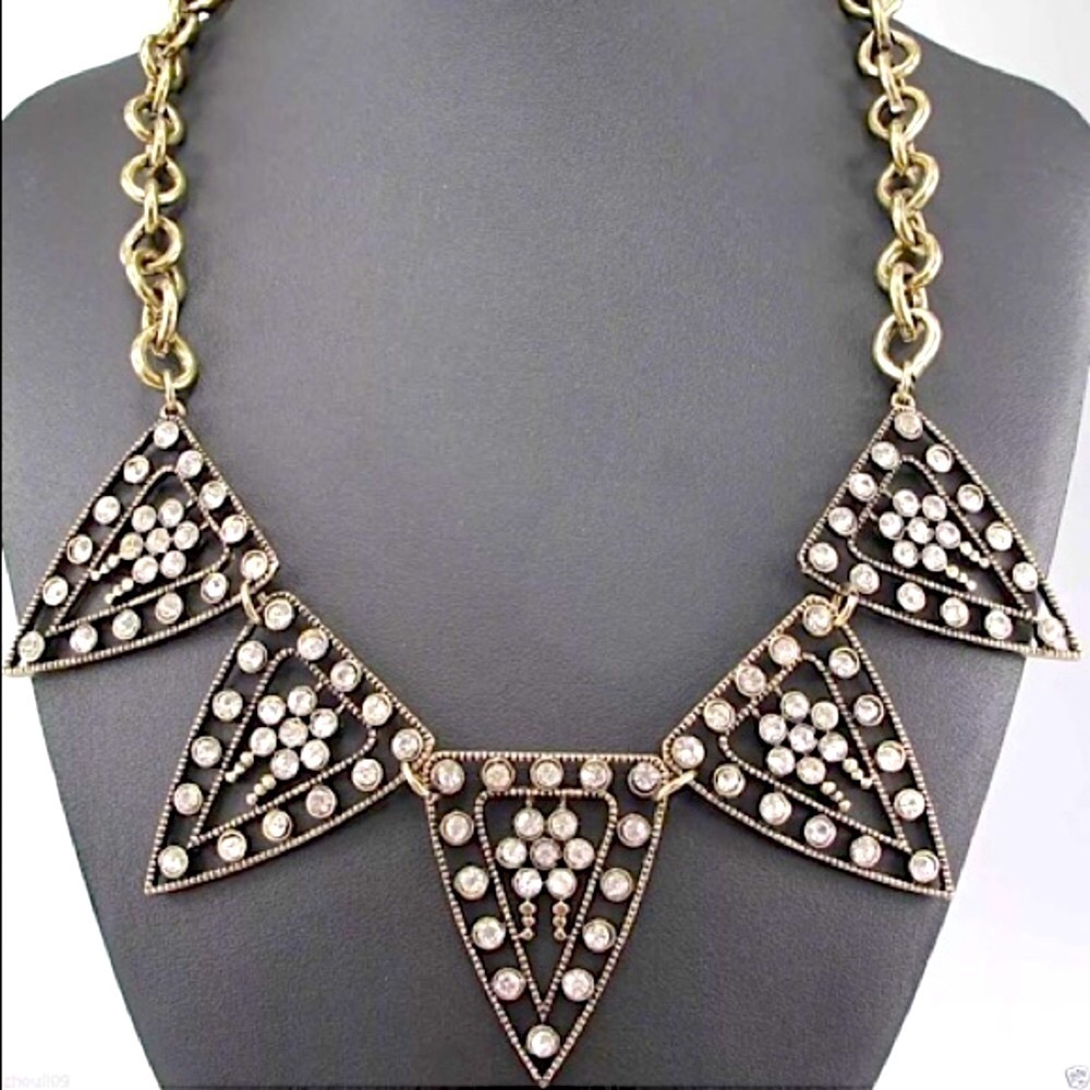 CRYSTAL STATEMENT RETRO NECKLACE l Fashion Jewelry #131
